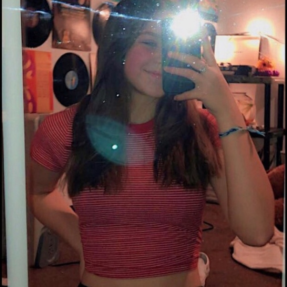 Red Striped Top